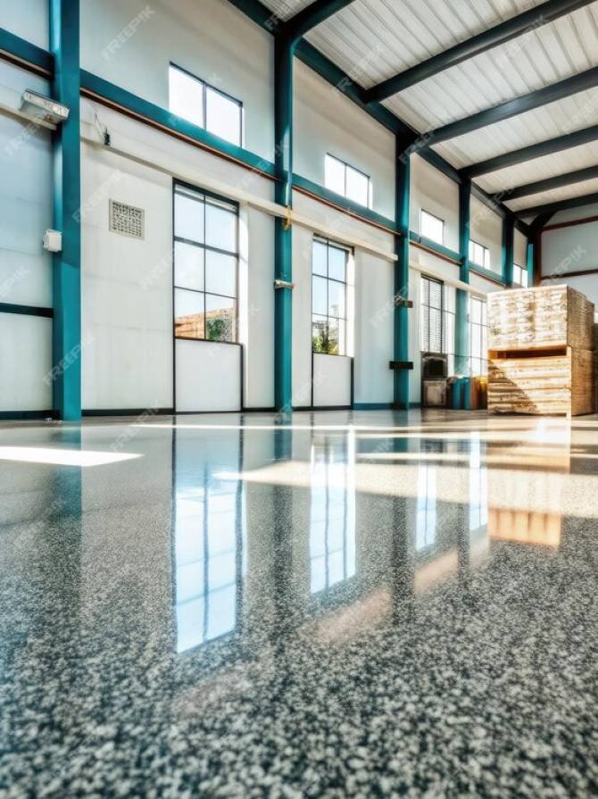beautiful-warehouse-with-glossy-black-white-flake-epoxy-flooring-natural-light-generative-ai_437323-39962